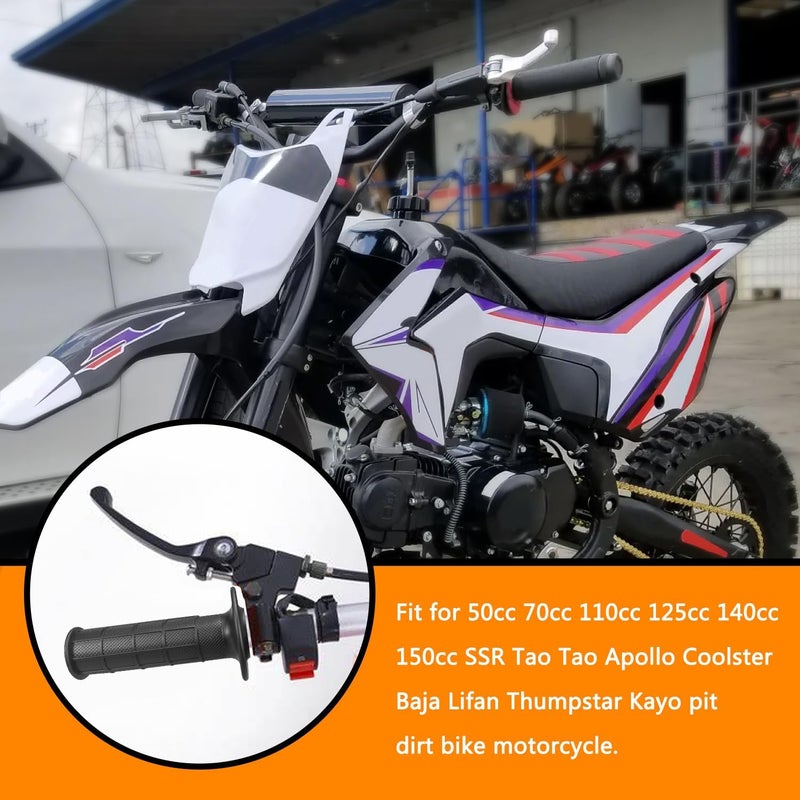 HOLATO عصا فرامل قابلة للطي مع كابل دواسة الوقود ومقابض كابل لموتور دراجة نارية 50cc 70cc 110cc 125cc 150cc أپولو RFZ125 DBX15 X18 X19 تاو تاو DB17 DB27 كولستر M125 SSR - Image 2